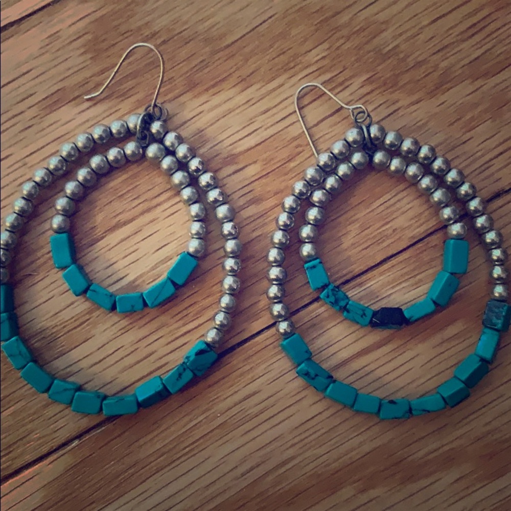 turquoise and silver earrings!